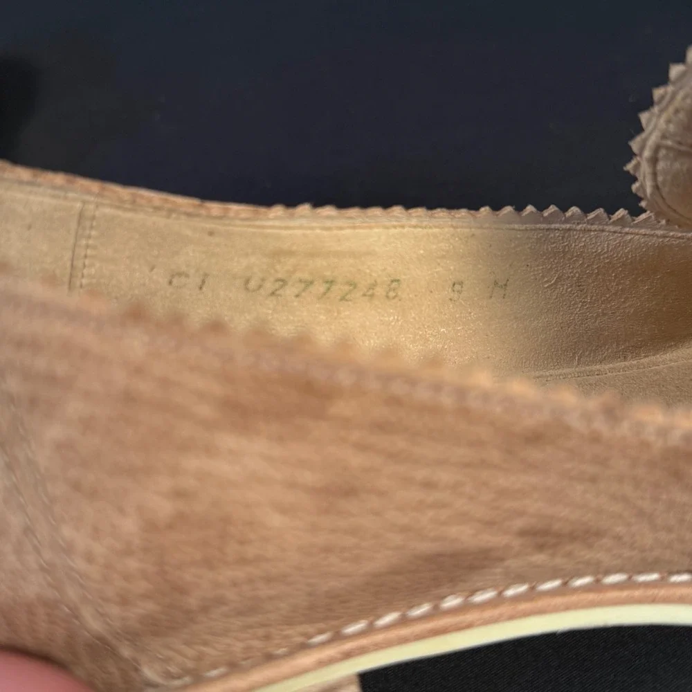 Vintage Stuart Weitzman Spectator Penny Loafers Two Tone Leather Spain Women 9 M